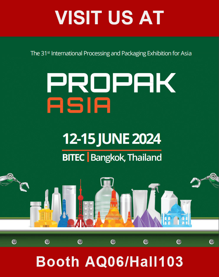 Affisch för Propak Asia 2024 i Bangkok.